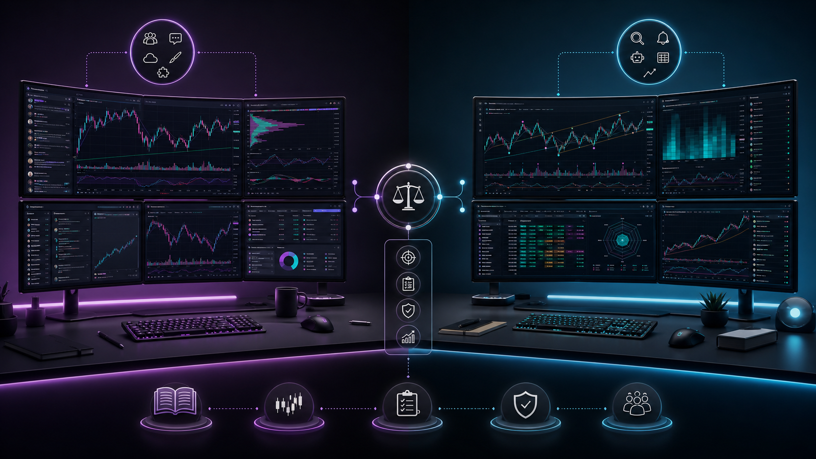 Two different charting platform workflows compared without declaring a universal winner