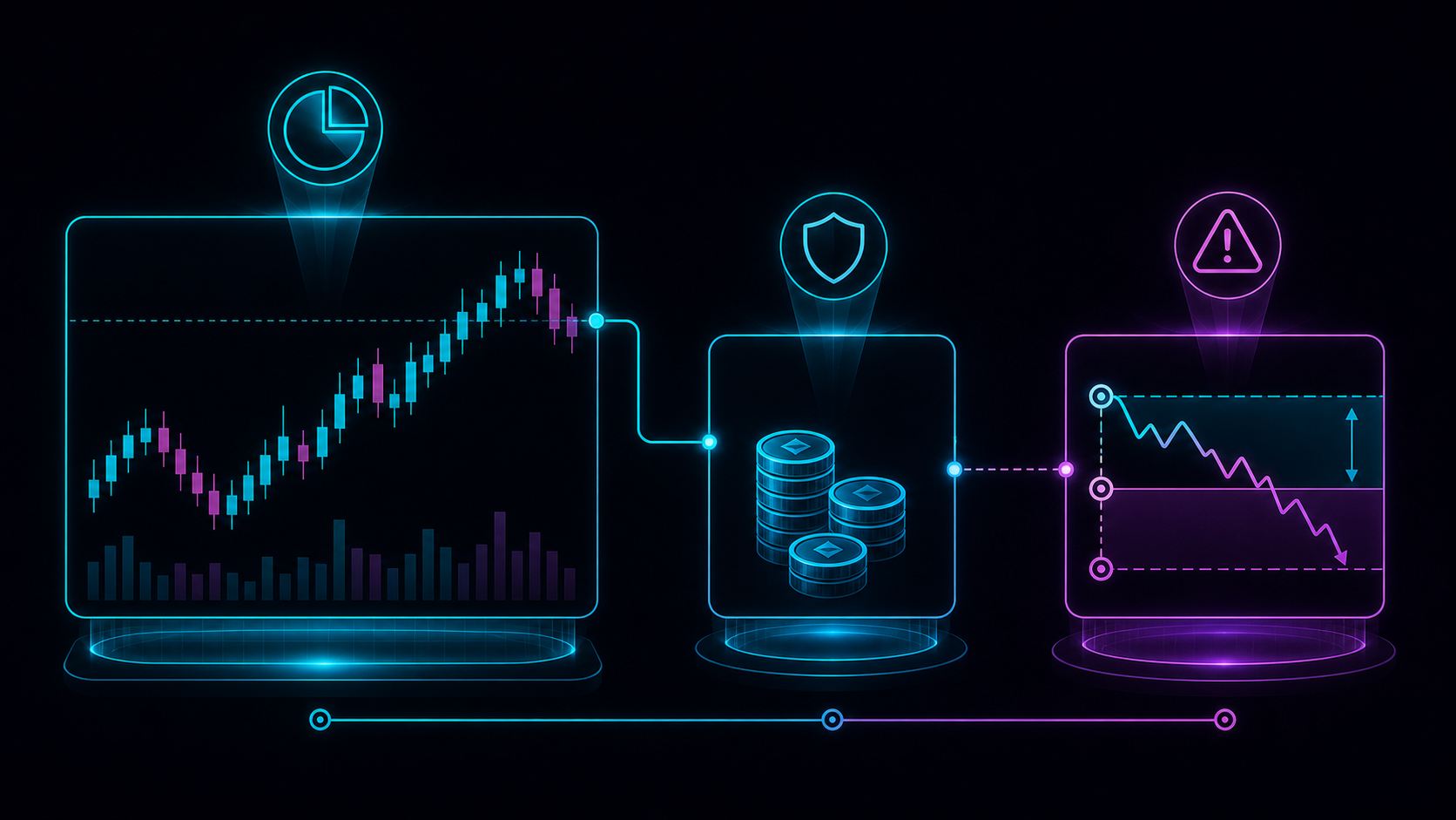 Market exposure, allocated margin, and planned account risk shown as separate concepts