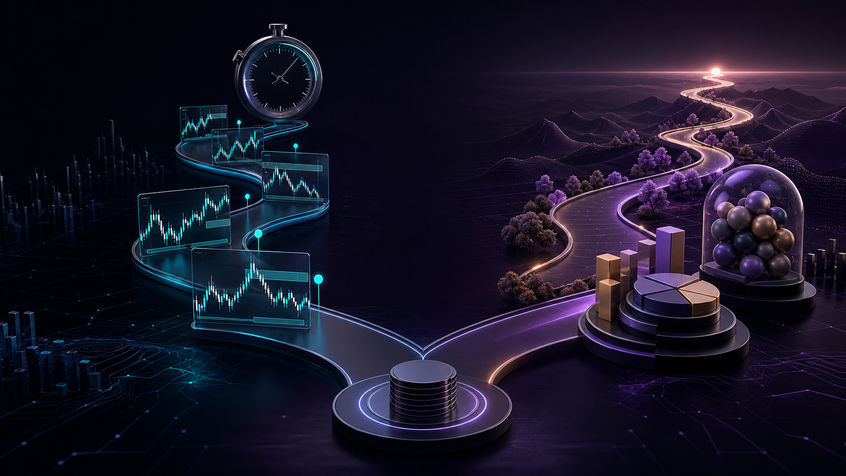 Two valid paths showing short-term trading and long-term investing