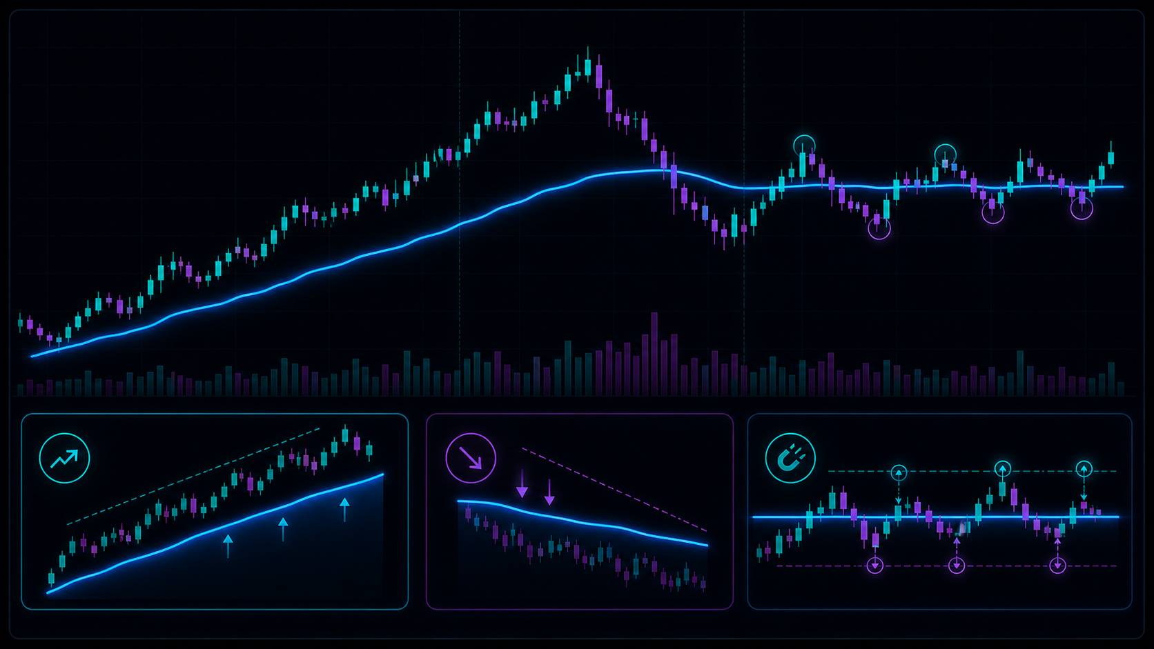 VWAP line acting as value reference through intraday price action