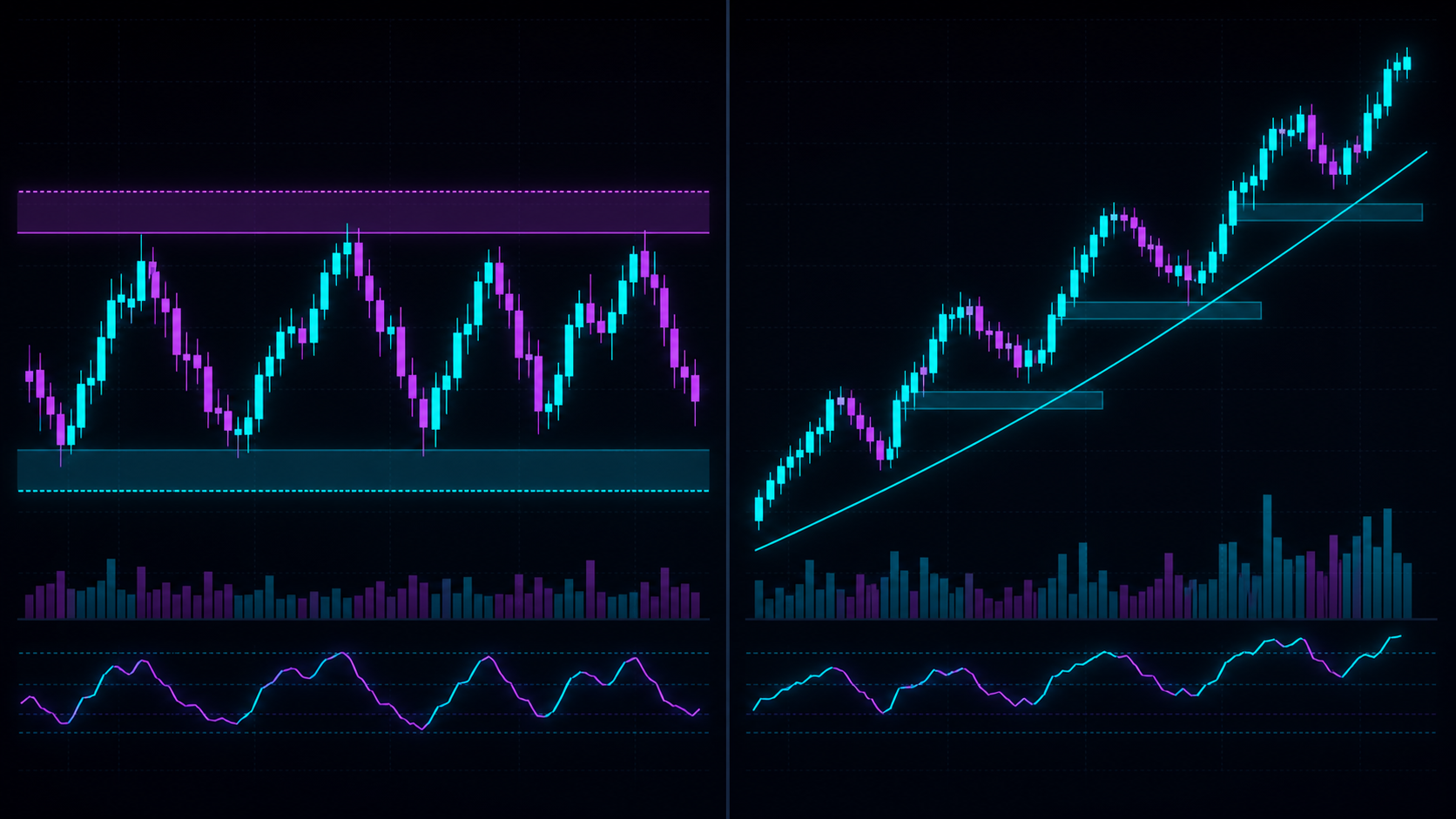 Different market conditions producing different opportunity and outcome profiles
